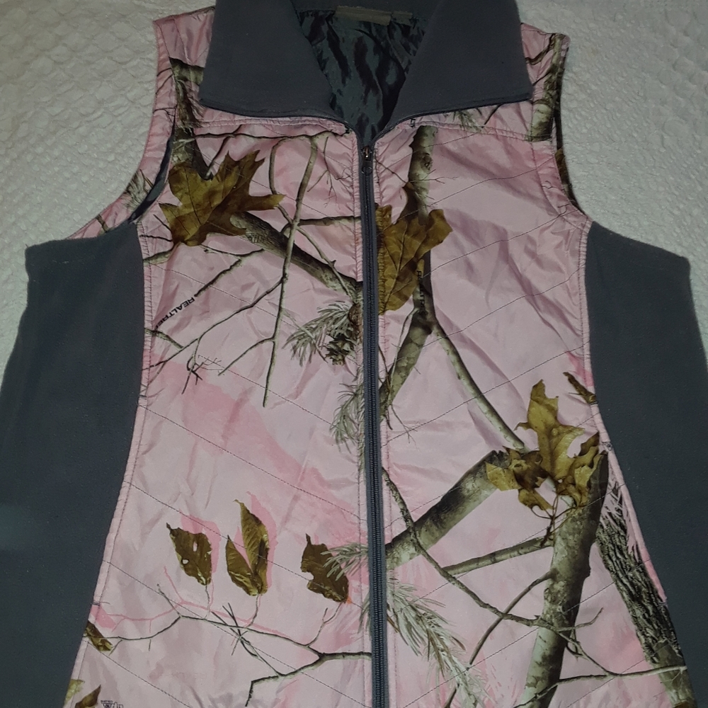 Pink camo vest